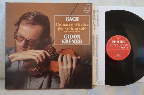 BACH Sonatas & Partitas for Violin Solo GIDON KREMER Philips 6769053 NM ED1 3 LP