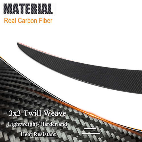 For Alfa Romeo Stelvio SUV 2017-21 Rear Trunk Spoiler Lip Wing Dry Carbon Fiber - Bild 9 von 12