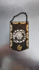 Monster Hunter Wilds White Arkveld Custom Made Mini Cloth Banner