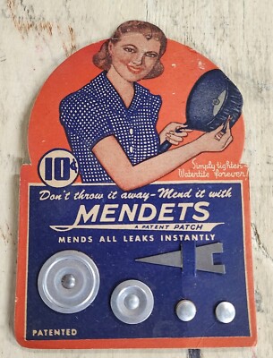 Mendets vintage advertising NOS old store stock