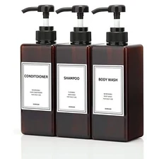 Shampoo & Conditioner Refillable Bottles 21oz – Chic Bathroom Dispenser Set