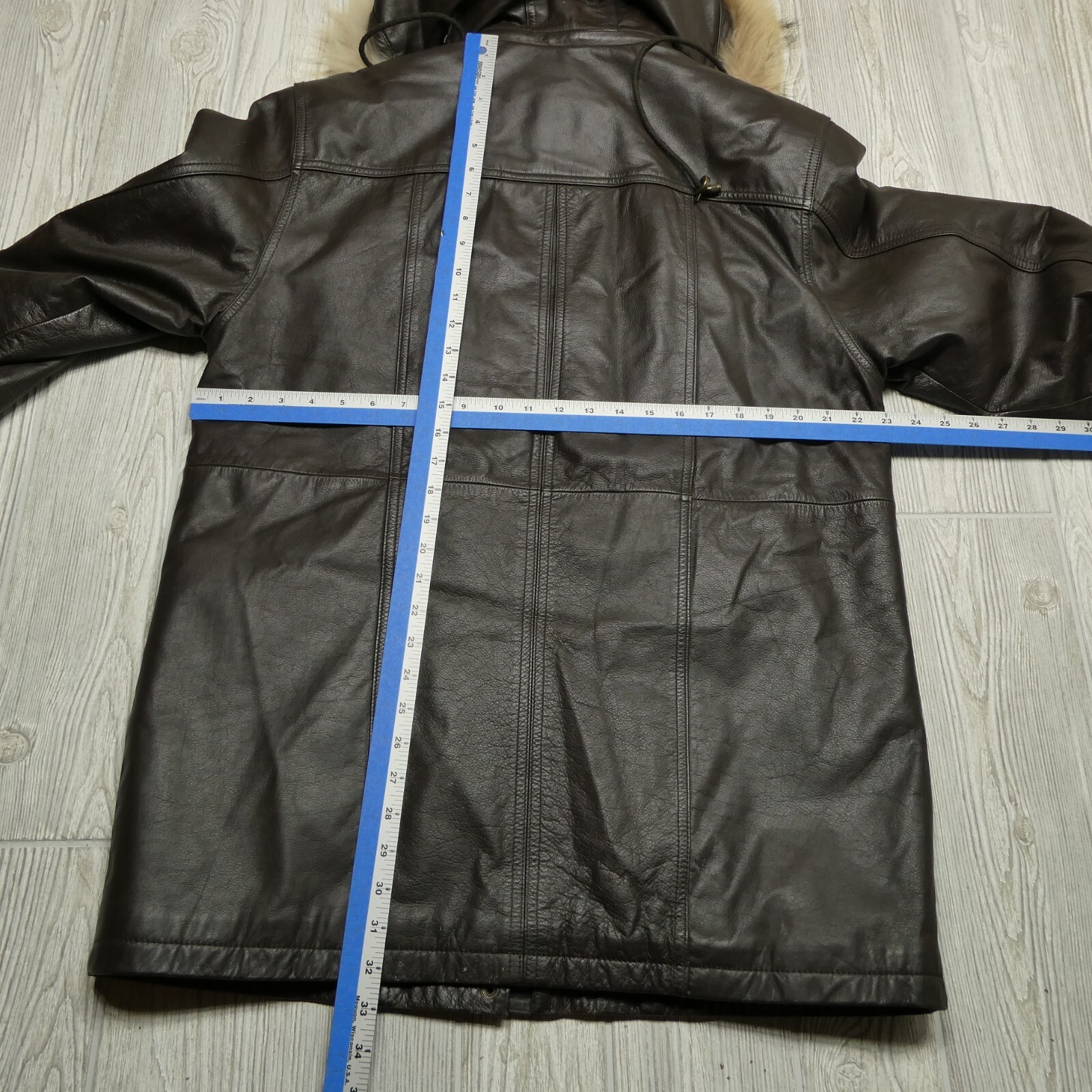 Field Gear FG Leather Jacket Adult Medium Brown Hoode… Gem