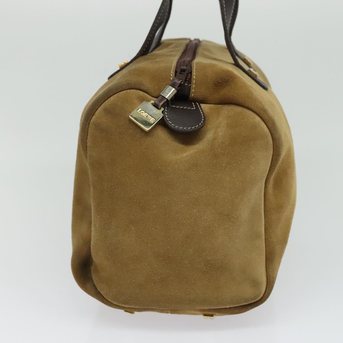 LOEWE E619Z16X161206 関税送料込 LOEWE Anagram Hand Bag Suede Brown Gold Auth 119317 | eBay