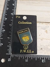 Pin Collection PWII Vintage Nebraska State Crest Hat or Lapel Pin  M5
