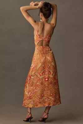chinese dress ladies Dark Magenta Guipire Cut-Out Midi Dress – FARM Rio main image 0