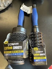 Conair Carbon Smooth Fast Drying Anti Static Brush Medium Or Large
