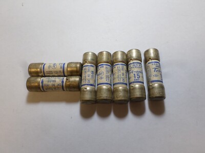 Lot of 7 Shawmut Tri-onic TR-54 TR15 15 AMP FUSES 250V