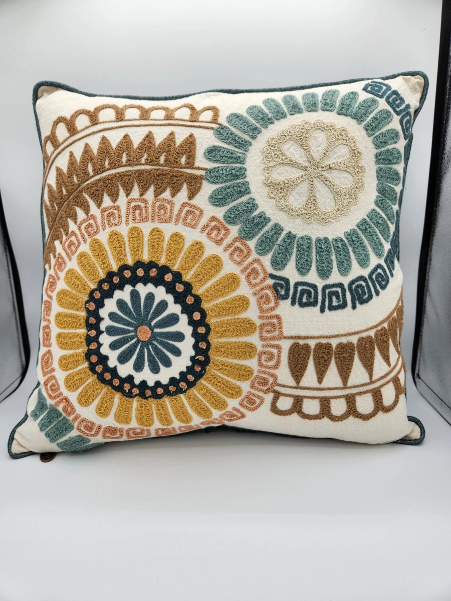 Pier 1 Boho Crewel Embroidered