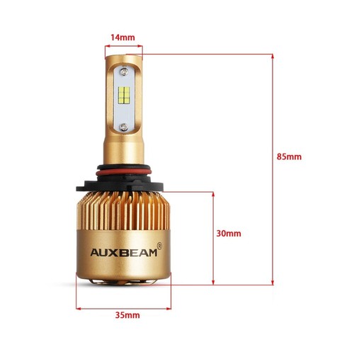 2 PIEZAS BOMBILLAS LED AUXBEAM 6500K Blanco 9005 HB3 72W 8000 LM Haz alto bajo - Imagen 3 de 12