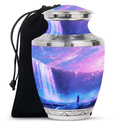 Cosmic Reflections Spirt Large With Velvet Bag  10 Inch Human Remains Urns