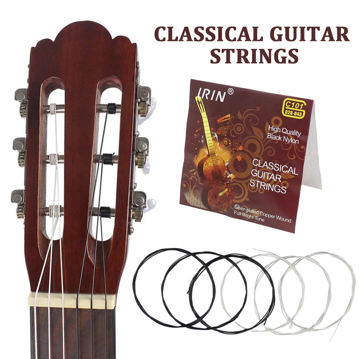 Cordes guitare nylon classique Corde guitare classique Accessoires pour  instrum√