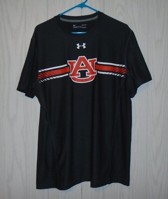 UNDER ARMOUR HEAT GEAR LOOSE FIT AUBURN UNIVERSITY TIGERS GRAY T-SHIRT  LARGE