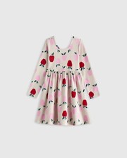 Quince Organic Cotton Long Sleeve Skater Dress - 3T