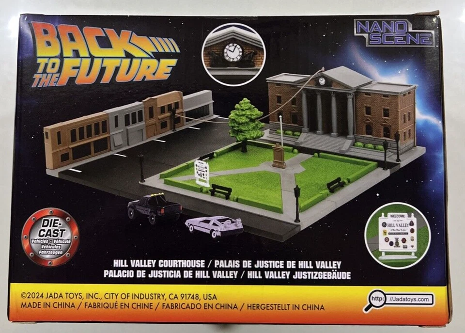 NEW 2025 JADA BACK TO THE FUTURE NANO SCENE   COURTHOUSEW/ TOYOTA PICKUP - Image 3 of 3