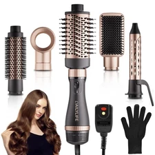 Hair Dryer Brush Set Blow Dryer Brush with 5 Attachments Multi Hair Styler fo...