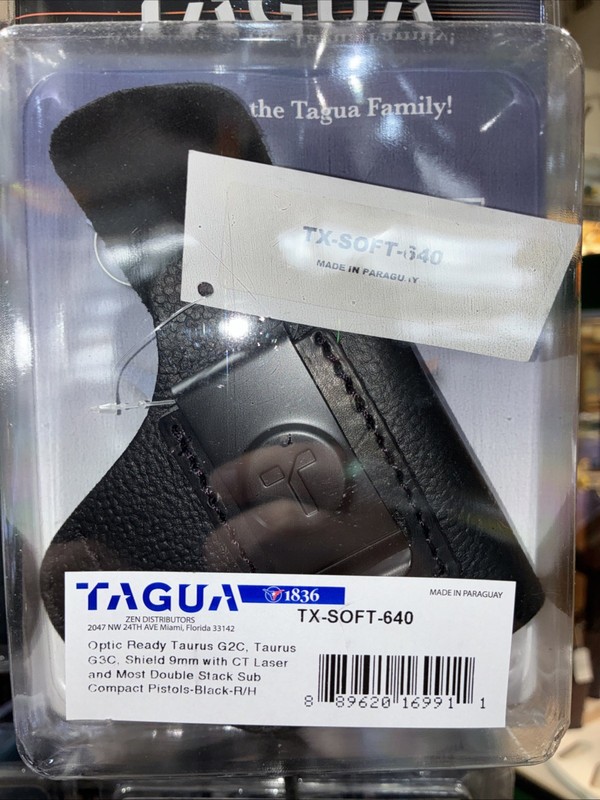 NEW  Tagua 1836 Soft Inside Pant Hlstr Dbl Stk Compact RH Blk TX-SOFT-640 ⌖