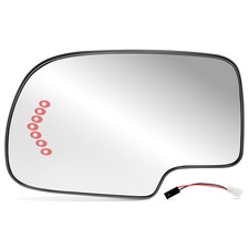 BJSIA Driver Side Heated Mirror Glass Replacement Fis 2003-2007 Chevy Silverado,