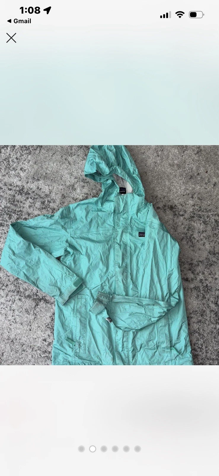 Patagonia Teal Waterproof Jacket Hooded Full Zip Pockets Outdoor Girls 12 Large
Opens in a new windo