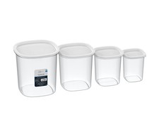 Mainstays Plastic Food Storage Canisters, 8 Pieces.