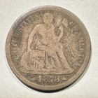 1873-S Seated Liberty Dime Silver Scarce Date Great Album Coin Market Fresh