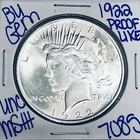 1922 BU UNCIRCULATED SILVER PEACE DOLLAR AUTHENTIC U.S. MINT FREE SHIPPING 7085
