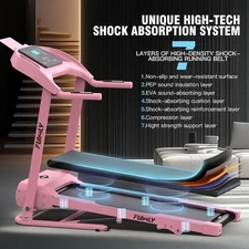 400LBS🏆🏆Portable Treadmills for Home, 3.5HP Heavy Duty Folding Treadmill USA