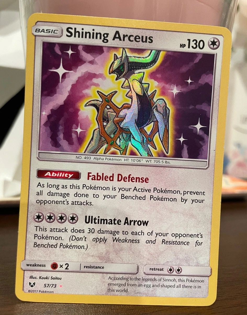 Carta Pok&eacute;mon Hoopa (55/73) &ndash; Shining Legends, Olografica Rara, 2017, NM