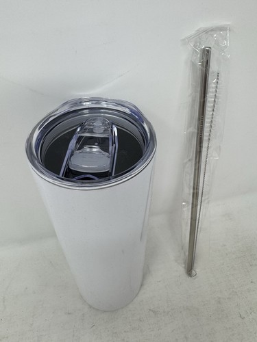 50Pack Straight Sublimation Tumblers Bulk Blank 20oz Stainless Steel White - Picture 9 of 16