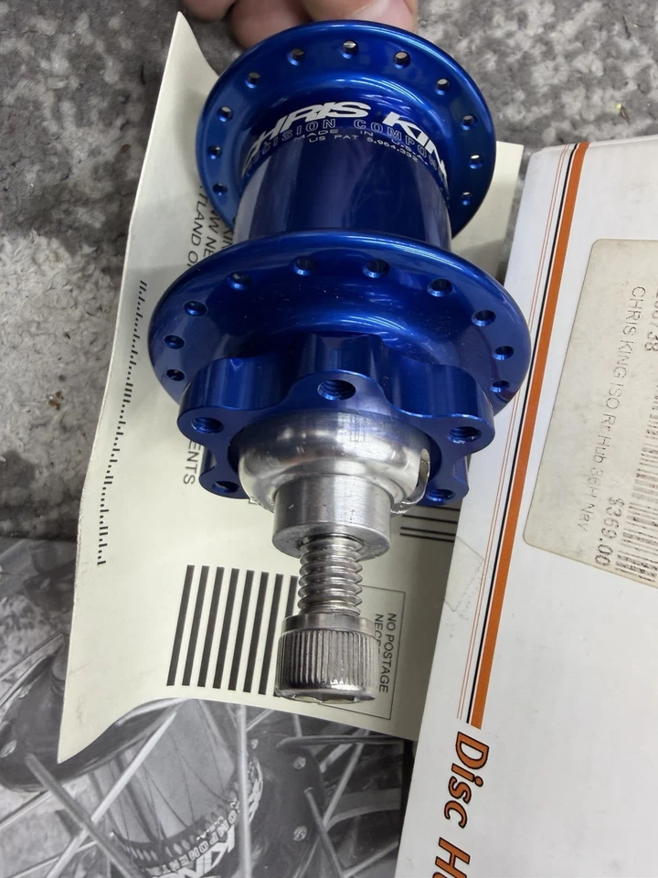 Chris King BMX Disco ISO Azul Marino 6 Pernos 3/8 36 Agujeros Buje Trasero 36H Nuevo de Lote Antiguo Foto 4 de 4