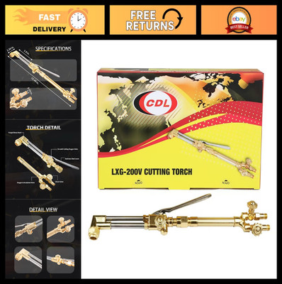 Heavy Duty Oxy Acetylene Cutting Torch Kit with Check Valve, V-Style, Compatible
