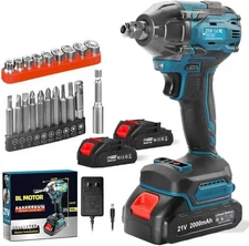 Cordless Impact Wrench, 21V Torque Power Impact Driver, 1/2" Power Impact Wrench
