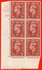 SG. 487. Q8. 1½d Pale Red-Brown. An UNMOUNTED MINT " Control S46 cylinde B67683