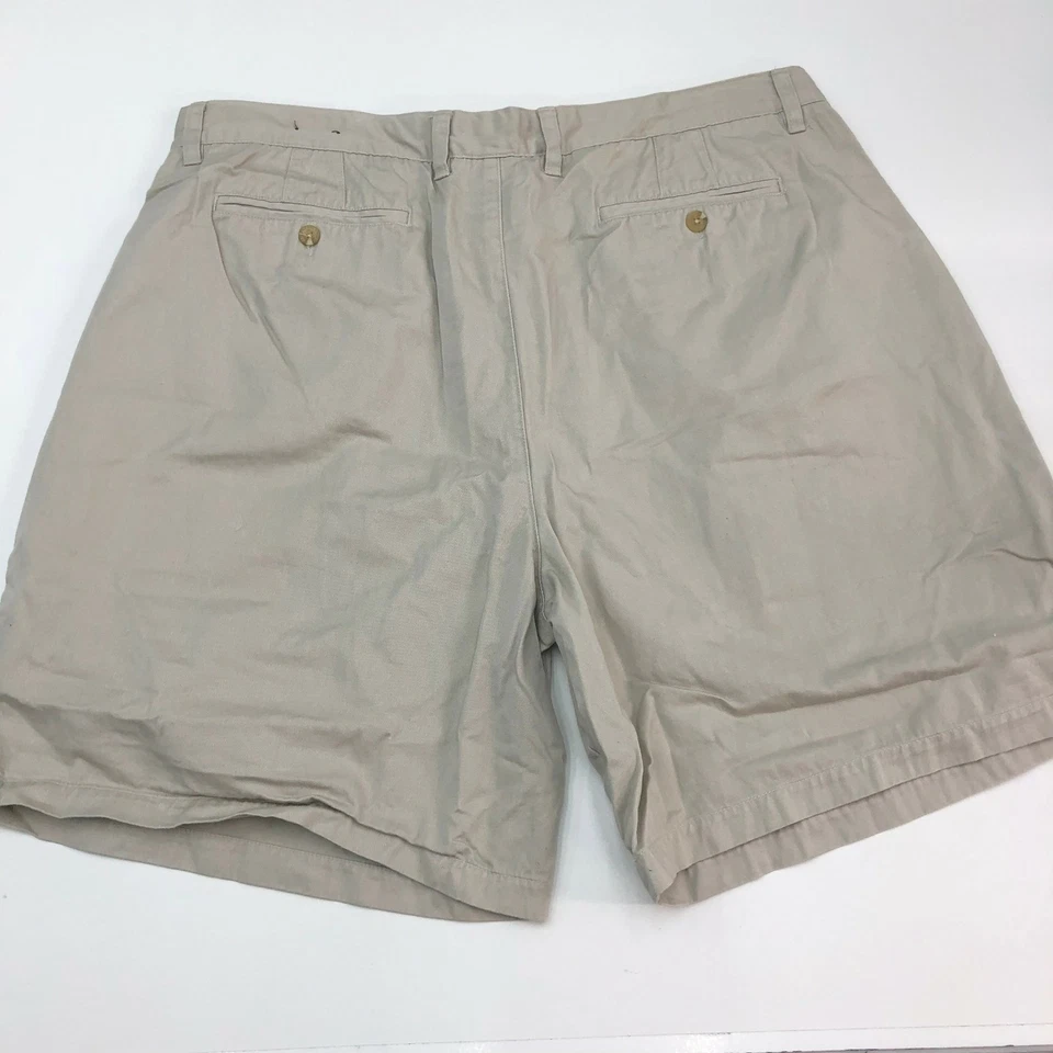 Catalina Navigator Shorts Mens 42 Tan Pleated Front 100% Cotton Slash Pockets - Image 4 of 4