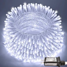 JMEXSUSS 66ft 200 LED White Christmas Lights Indoor Outdoor, 