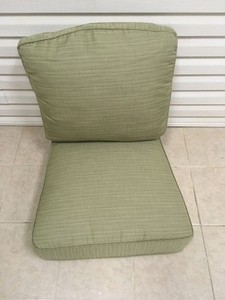 2 P Frontgate Outdoor Patio Sofa Chair Thick Plush Cushions 26x23 Army Green New Ebay