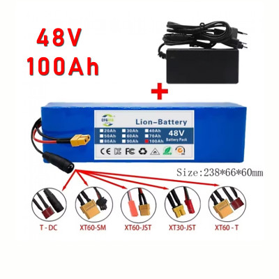 48V 13S3P 100Ah 1000W Li-ion Battery Pack 100000mAh with BMS + Charger Set New