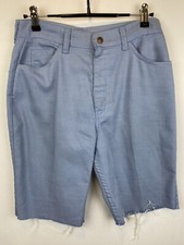 Vintage Big E Levis for Gals Sta Prest Blue Denim Cut Off Jean Shorts 29" Waist