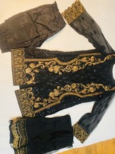 Indian Pakistani 3 Piece Shalwar Kameez Heavy Wedding Suit Used Once Size Small