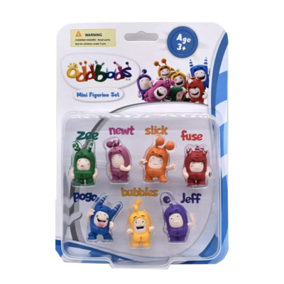 IN STOCK Oddbods Action Figure Toy Fuse, Jeff, Zee & + Mini Figurine Set of 7