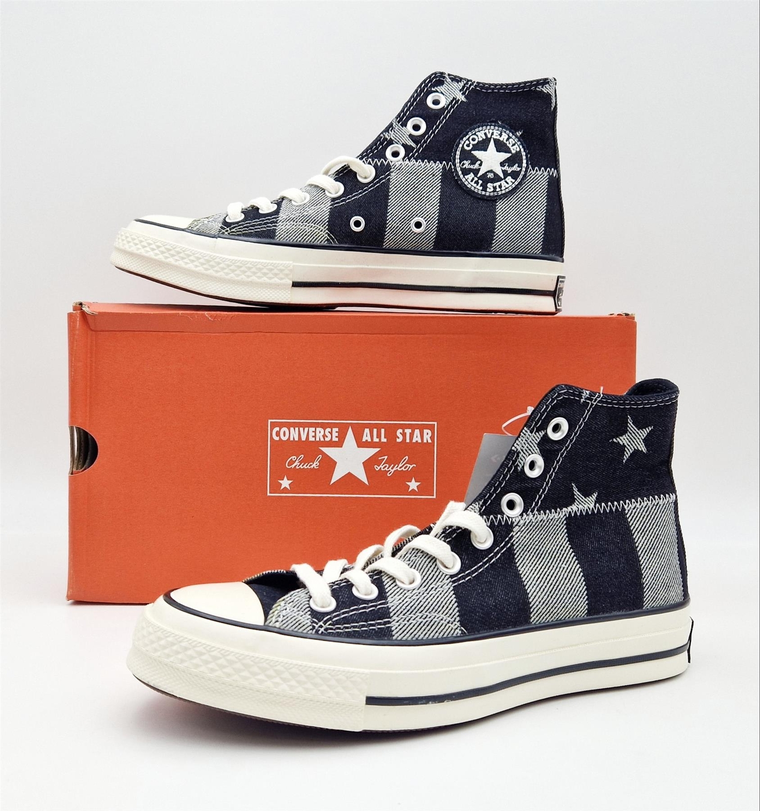 CONVERSE CHUCK ALL STAR 70 STAR \u0026amp; STRIP HIGHTOP SNEAKERS BLACK UK 7 EU  40 UNISEX | eBay