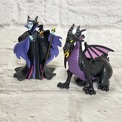 【Disney Maleficent Dragon Figureマレフィセント】 Disney Maleficent &Dragon From Sleeping Beauty 3” PVC Figure Movie