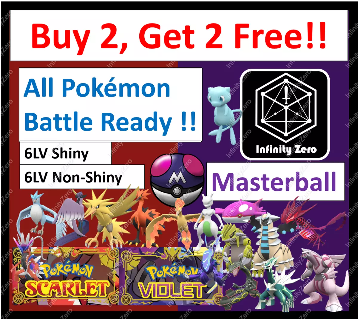 Pokemon Scarlet & Violet Shiny Pokemon 6IV Battle Ready!!