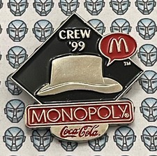 McDonald's Metal Lapel Pin Badge - Monopoly Crew 1999 Hat - #PB119