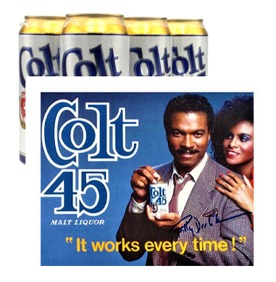 2 COLT 45 BEER Fridge Magnets Billy Dee Williams Bar Toolbox Soul