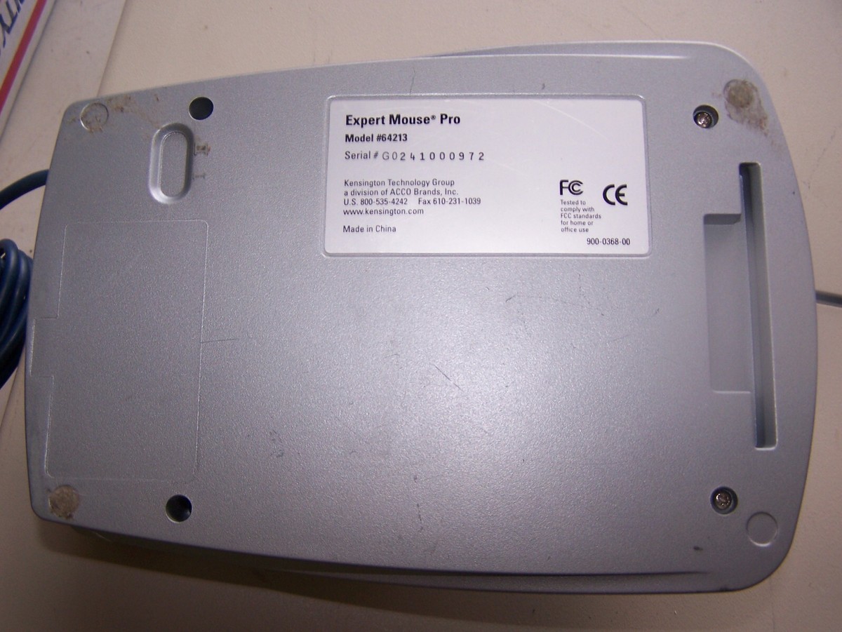 Kensington Expert Mouse Pro USB trackball Model 64213 for Mac or