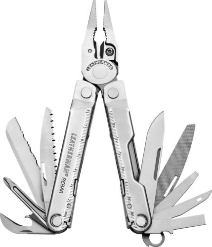 Leatherman 831551 Rebar Multi-Tool with Sheath - Stainless Steel