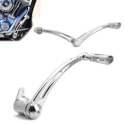 Chrome edge cut Brake Arm Heel Toe Gear Shift Lever for Harley Touring 1997-2007