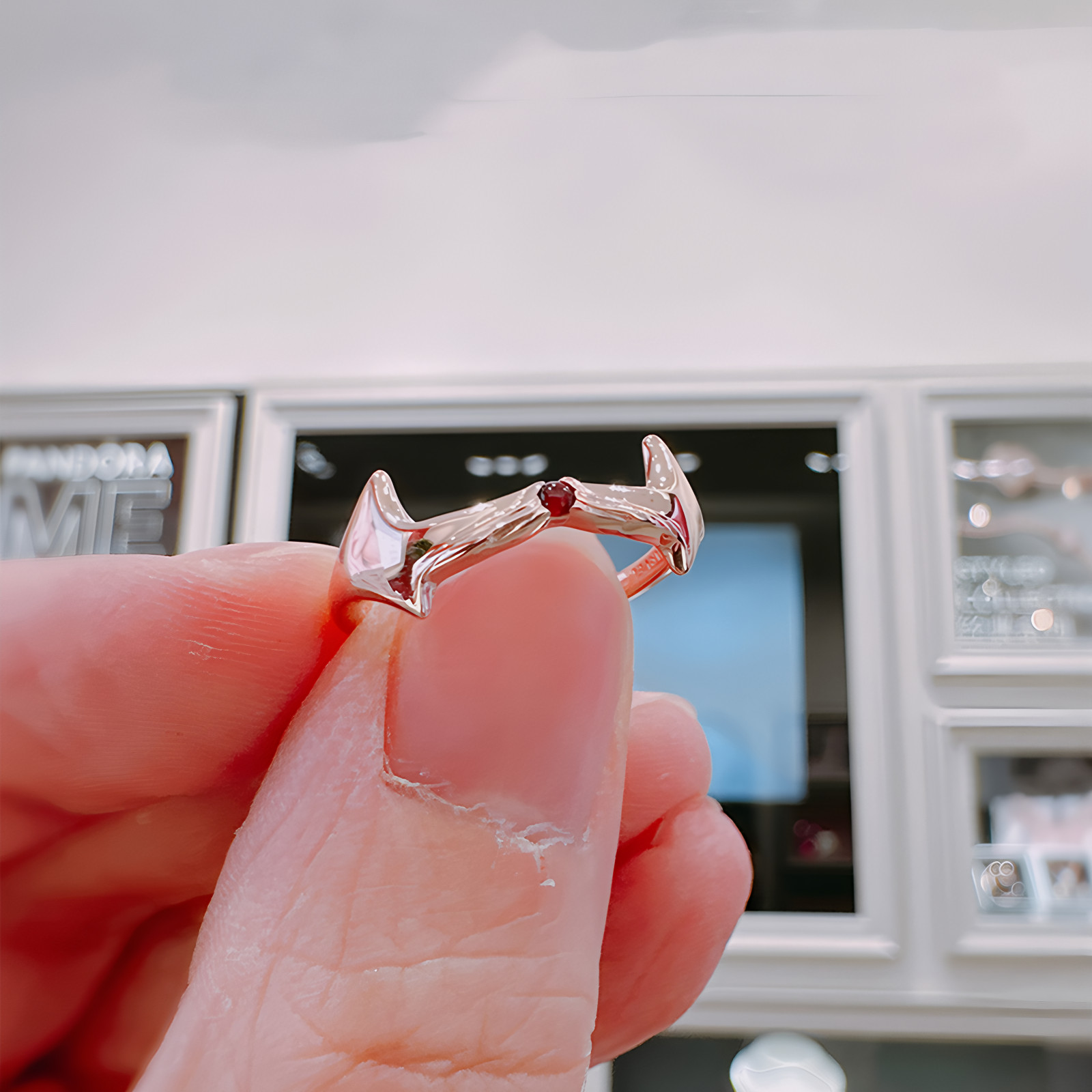 Nuevo Auténtico Anillo Bruja Escarlata Marvel Chapado en Oro Rosa Plata de Ley 925