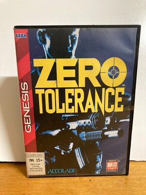 Game Sega Mega Drive Zero Tolerance - complete with manual - NOT TESTED