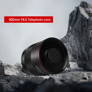 900mm F8.0 Verre de téléphoto miroir pour Canon Nikon Sony Olympus M43 Montant E